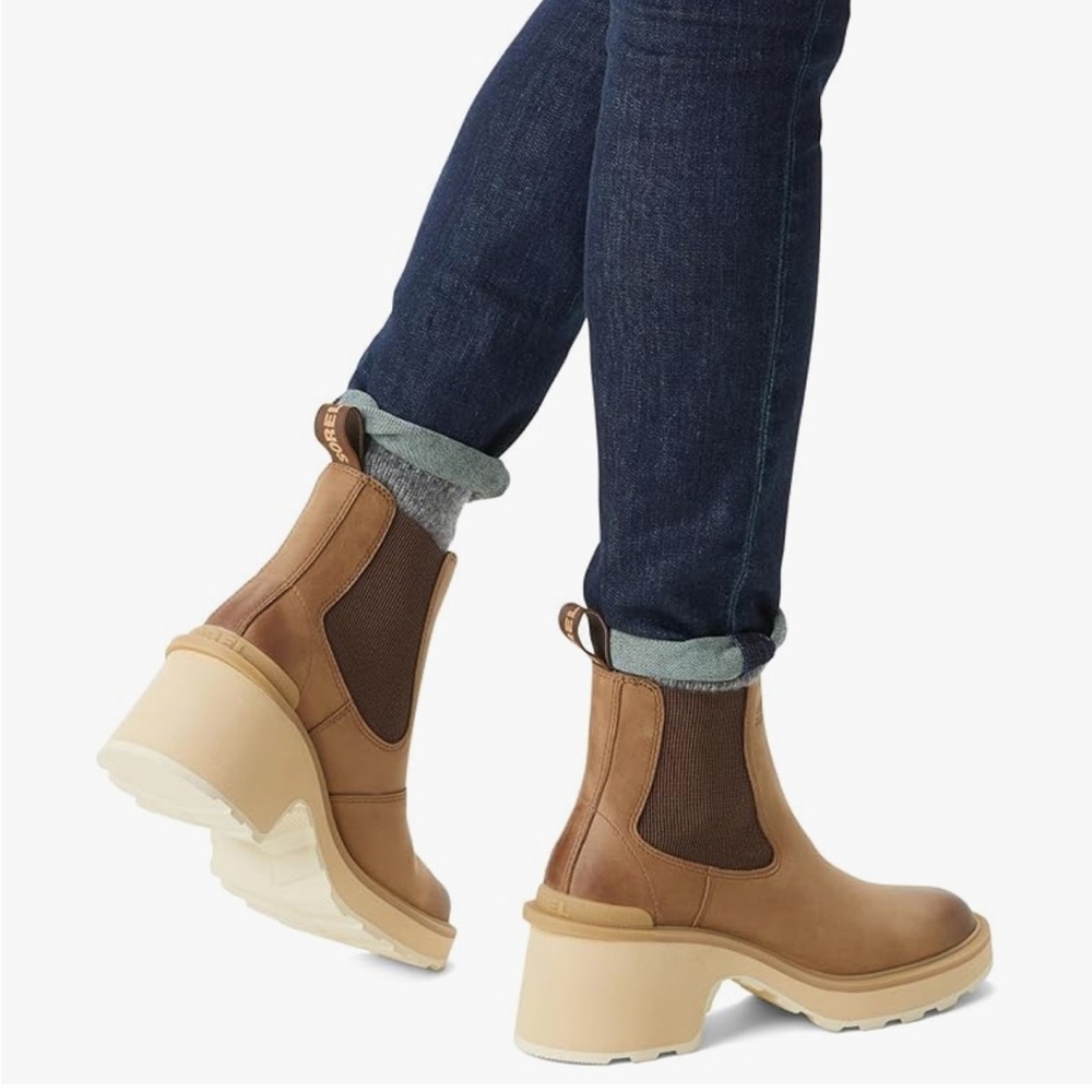 Sorel Hi-Line Heel Platform Chelsea Boots